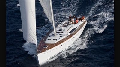 NYC sailing yach 54 port bow